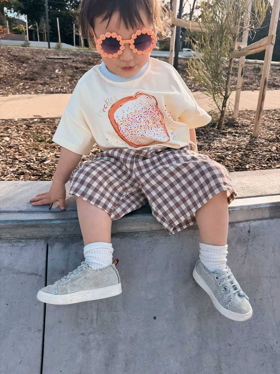 Pop's Bermuda Shorts | Brown Tartan: 4/5Y