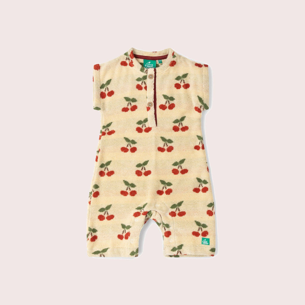 Little Cherries frotté-romper