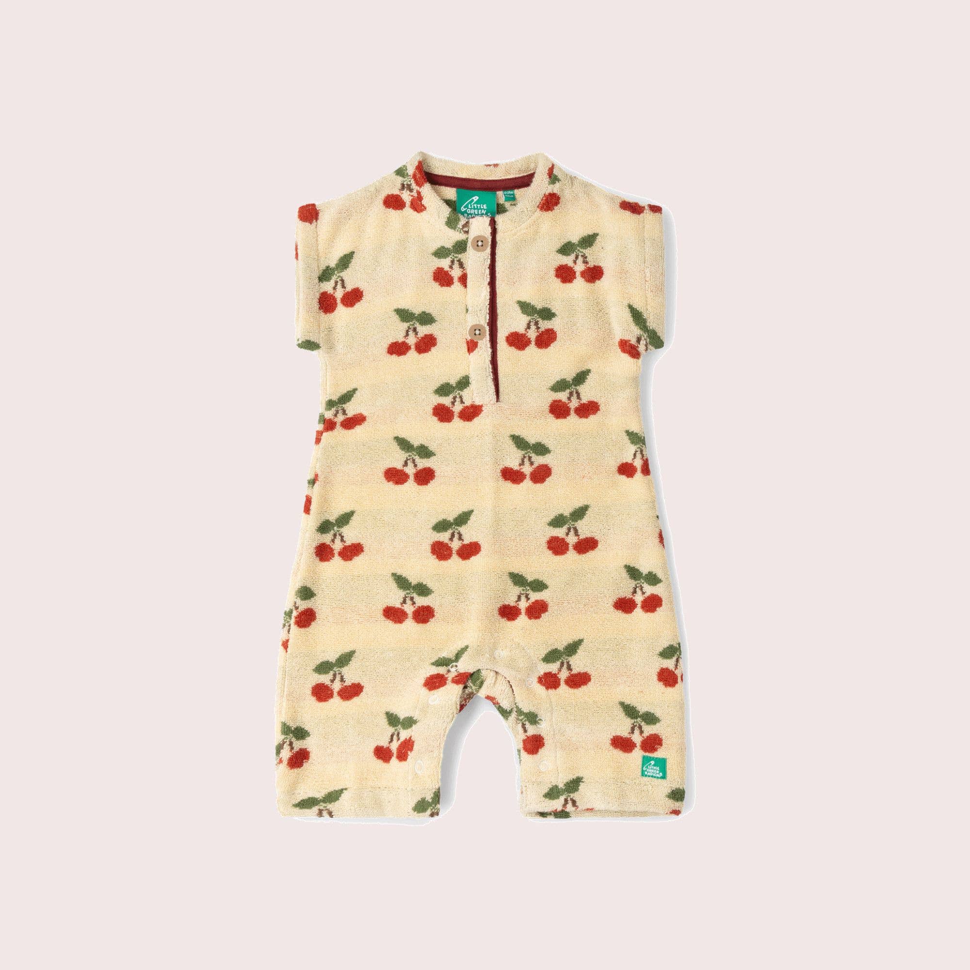 Little Cherries frotté-romper