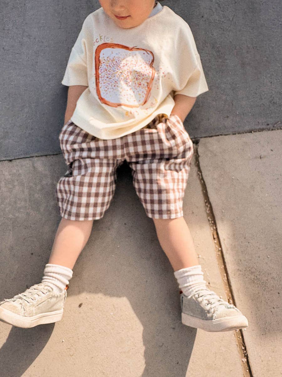 Pop's Bermuda Shorts | Brown Tartan: 4/5Y