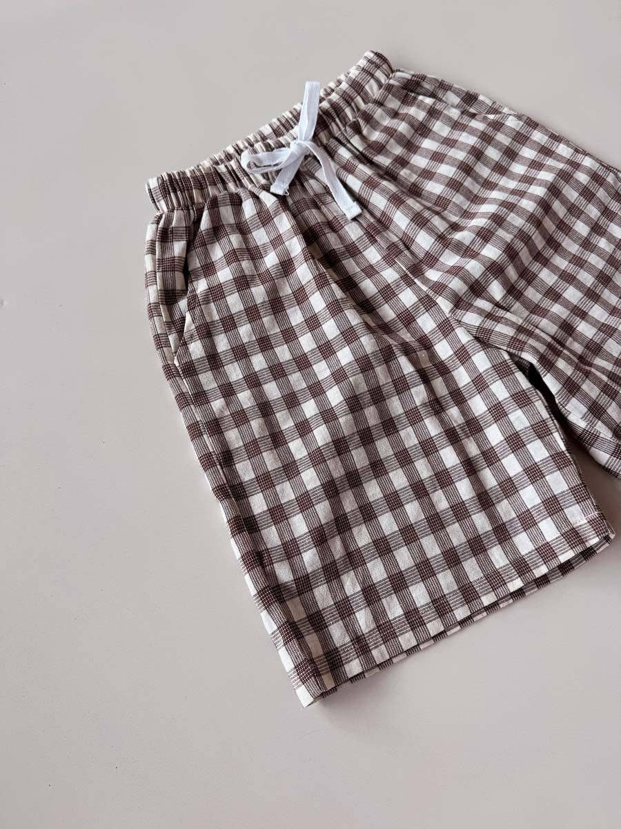 Pop's Bermuda Shorts | Brown Tartan: 1Y