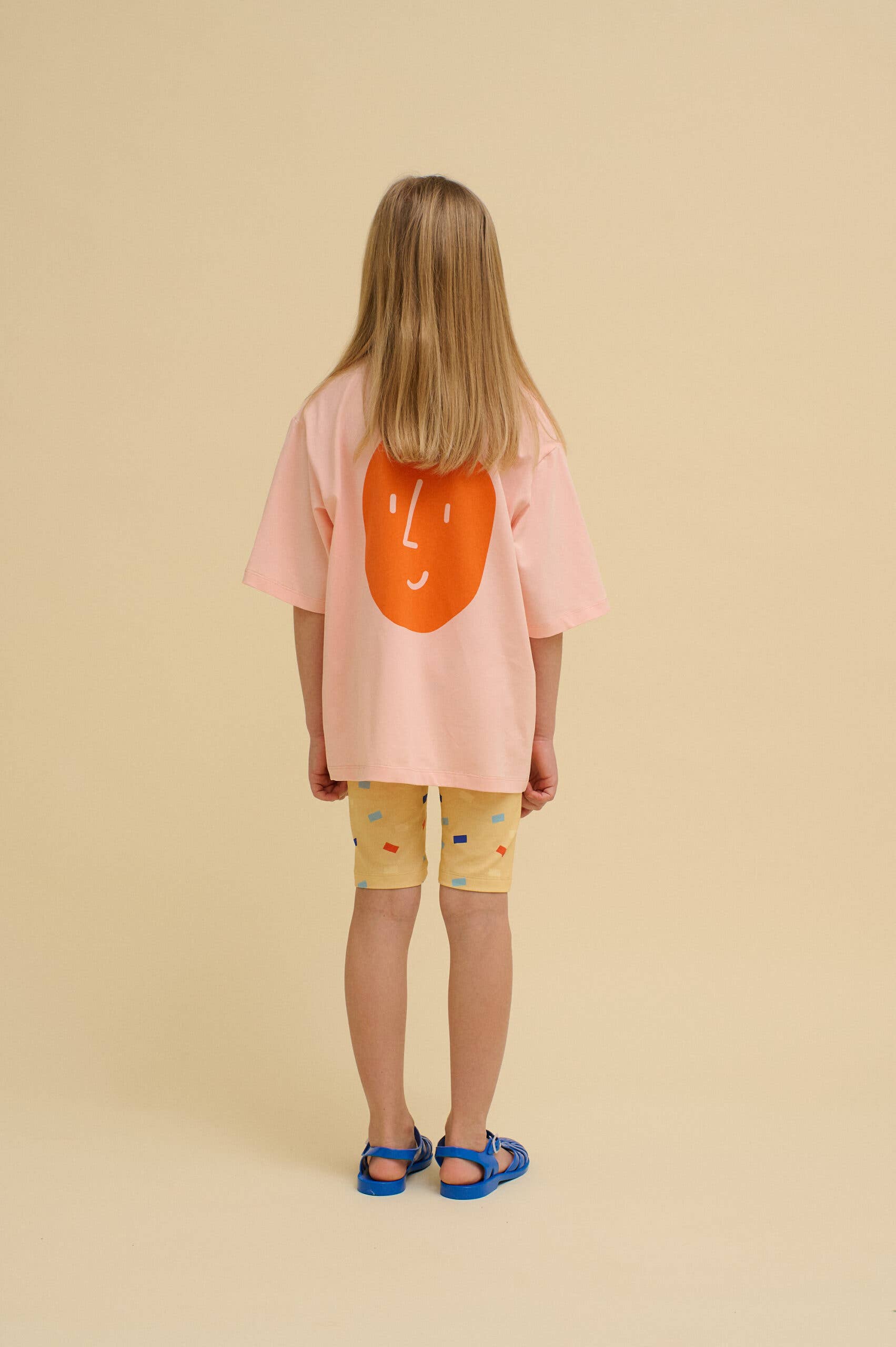 Sykkelshorts med konfettimønster