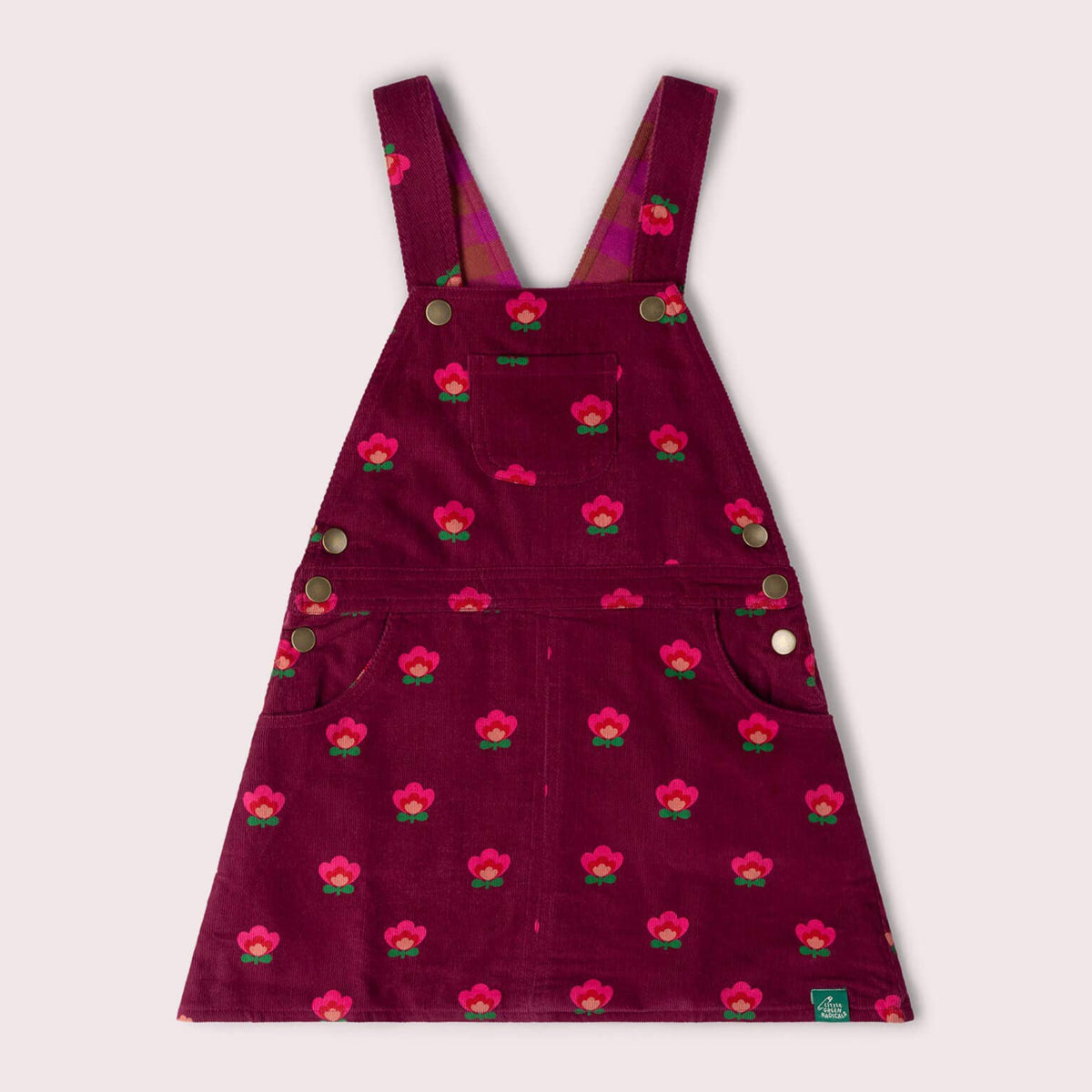 Vendbar kjole med blomster
