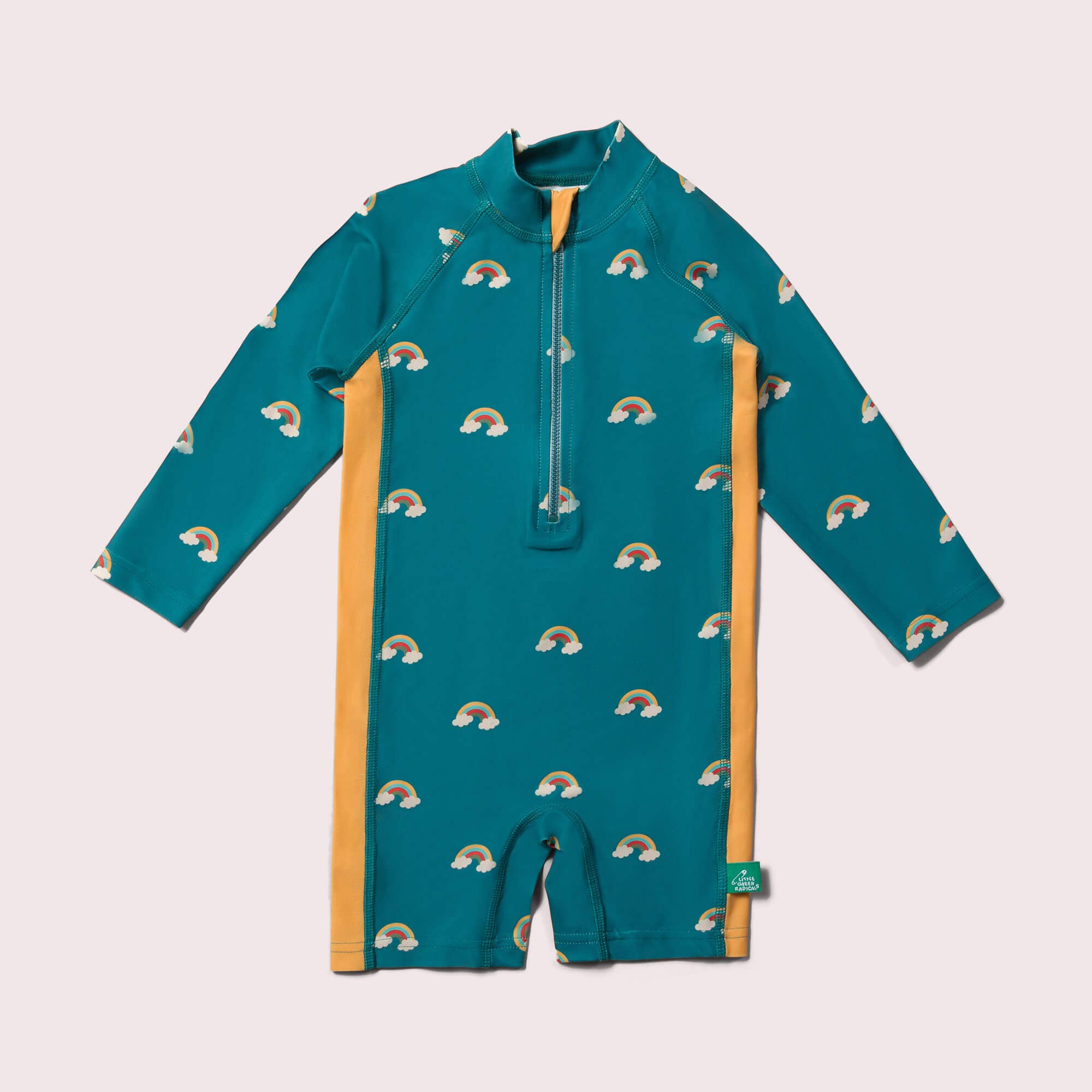 Teal Regnbue UV-drakt
