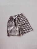 Pop's Bermuda Shorts | Brown Tartan: 6/7Y
