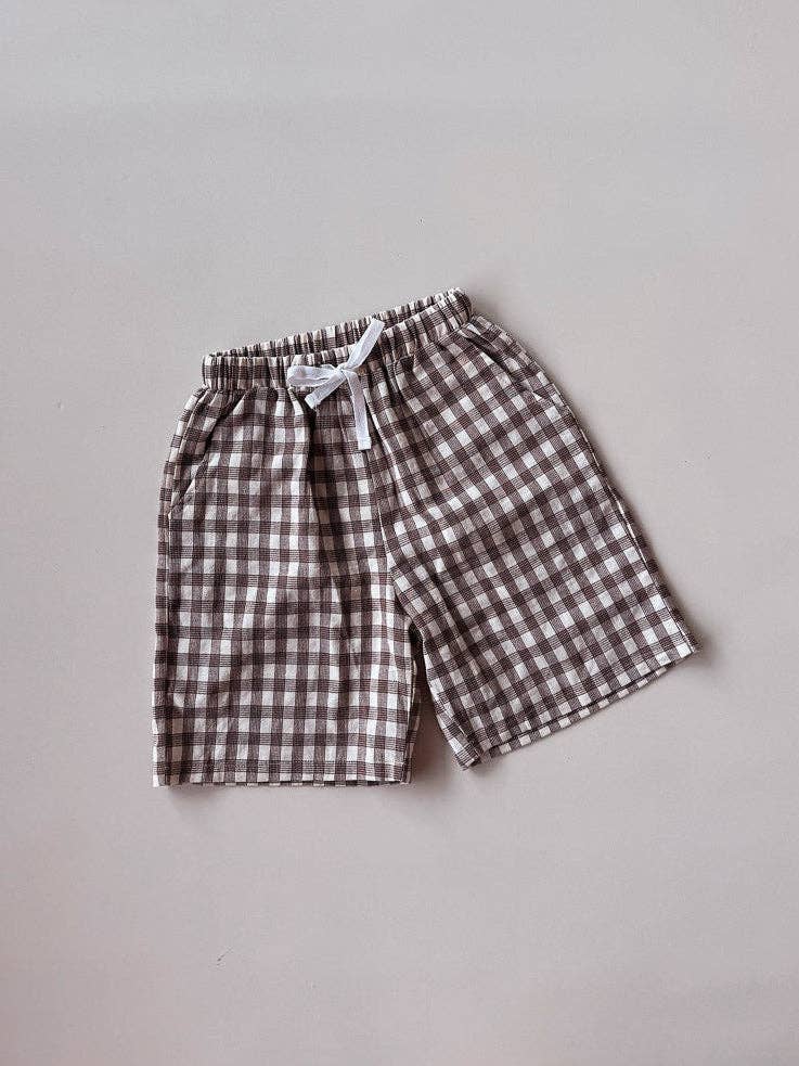Pop's Bermuda Shorts | Brown Tartan: 3Y