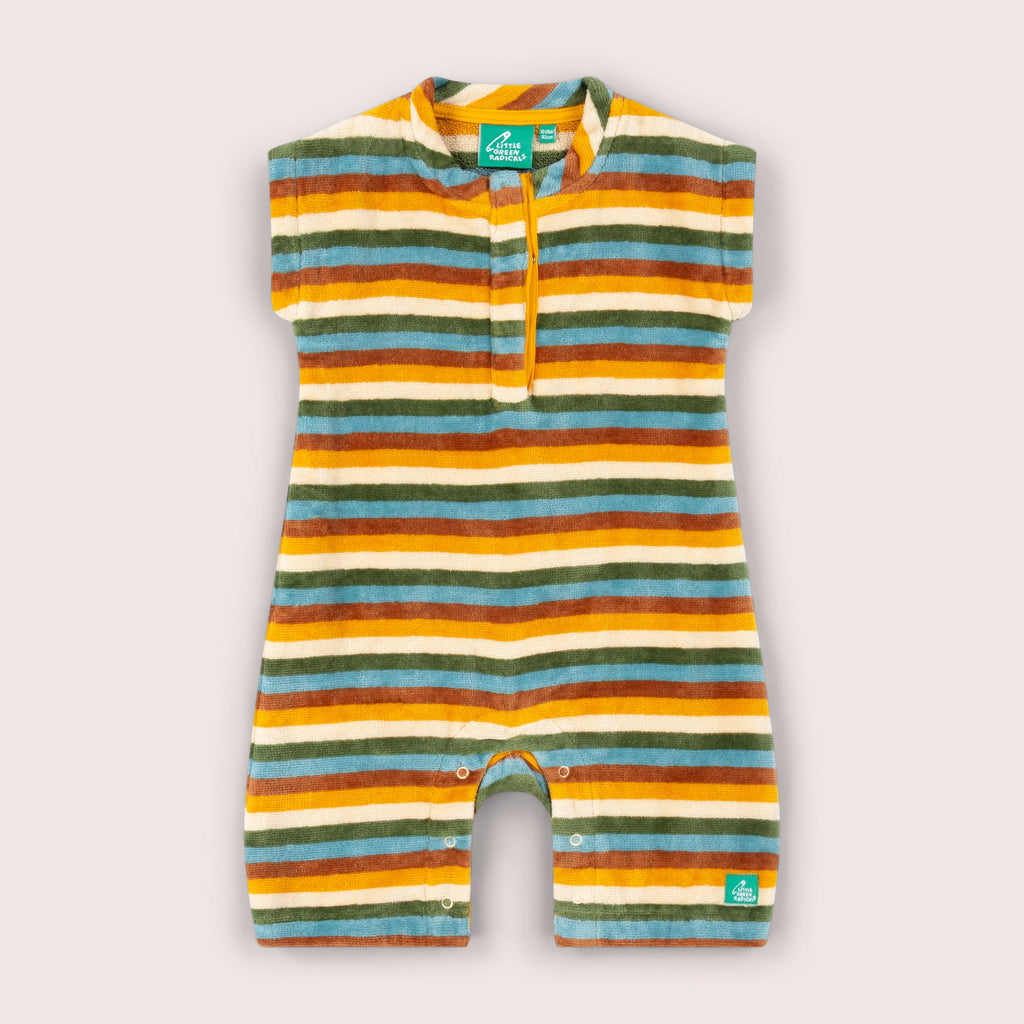 Rainbow stripete frotté-romper