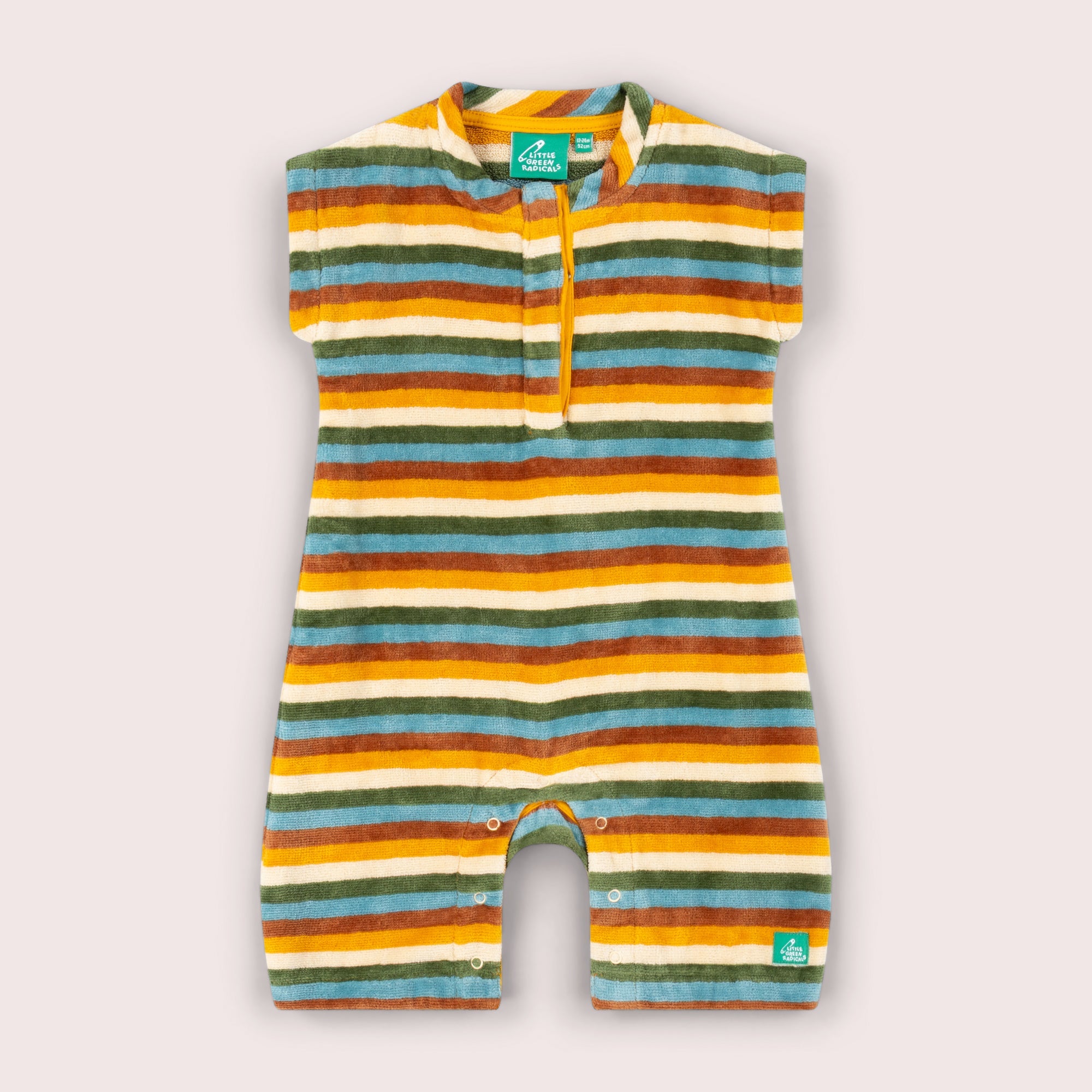 Rainbow stripete frotté-romper
