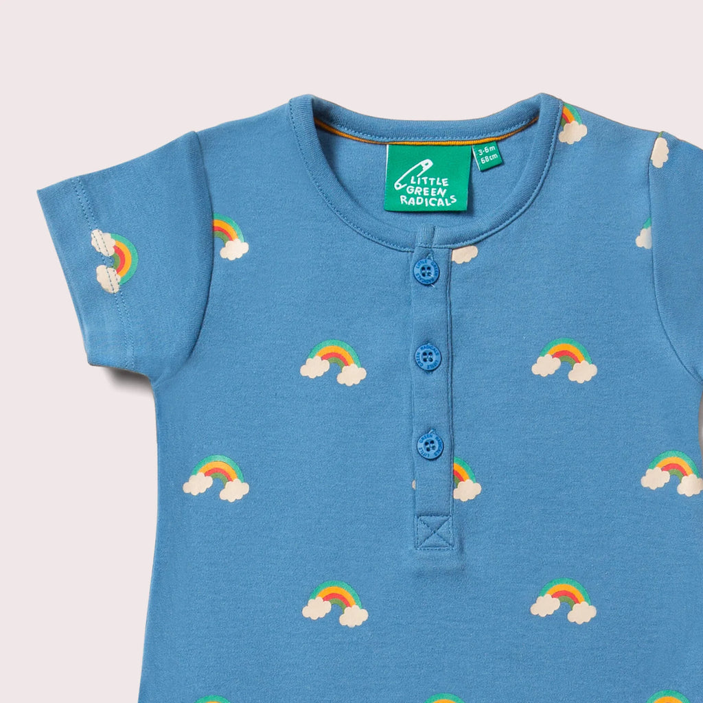 Blue Rainbows romper