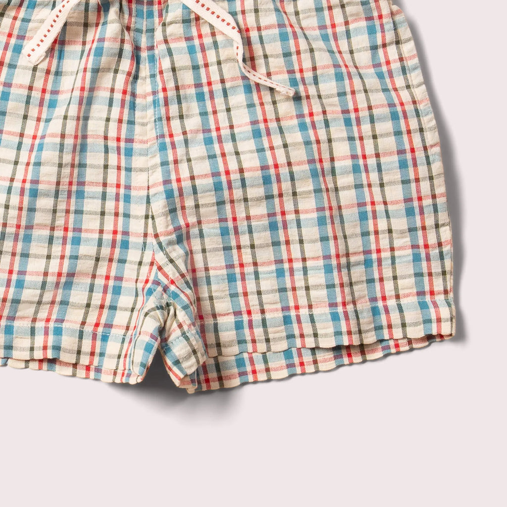 Checked Seersucker Shorts