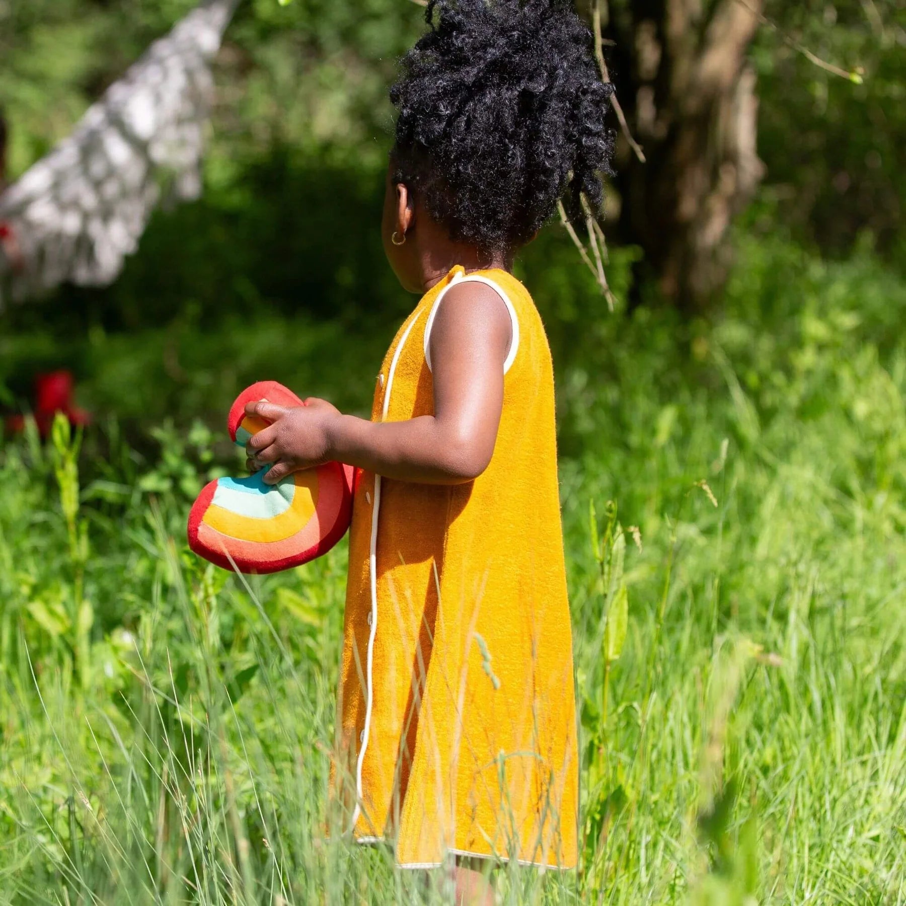 Gul kjole i frotté