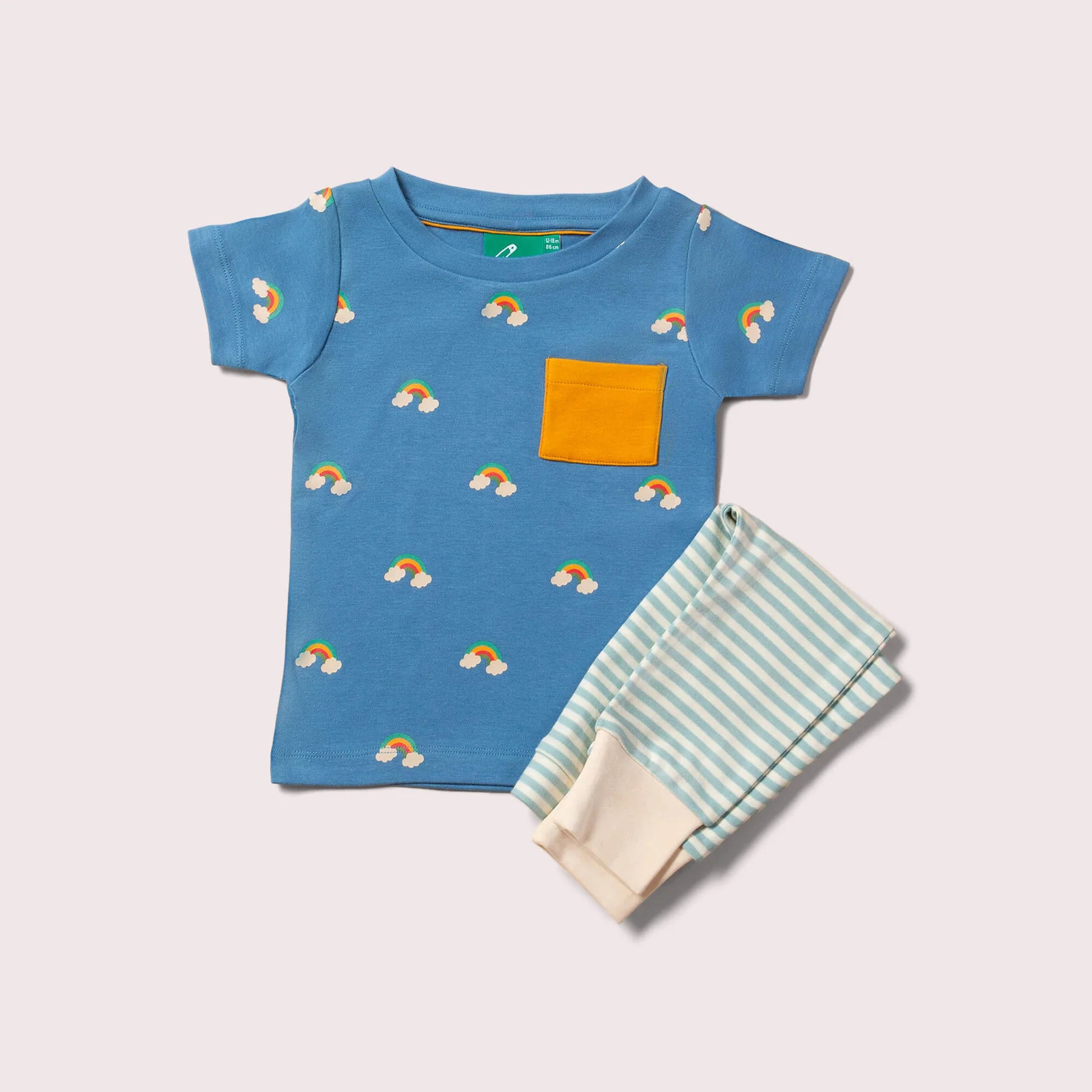 Blue Rainbows t-skjorte & jogger-sett
