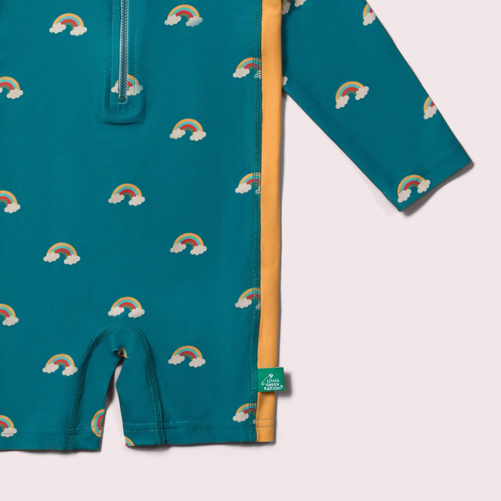 Teal Regnbue UV-drakt