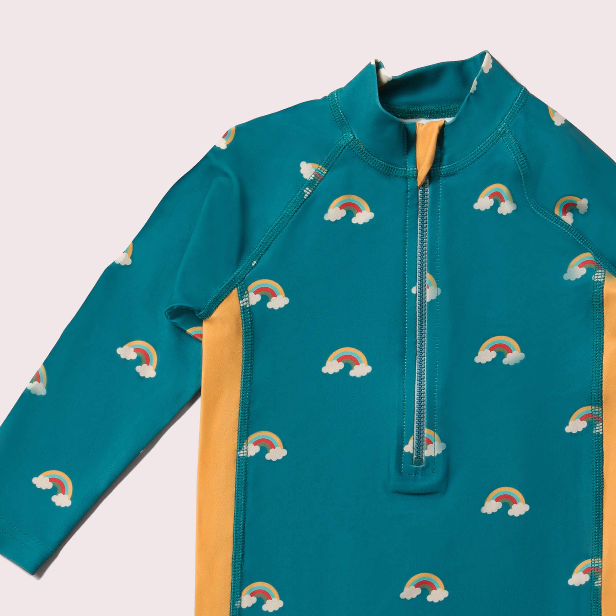 Teal Regnbue UV-drakt